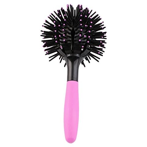 PMWLKJ 3d Round Hair Brushes Comb Salon Make Up 360 Degree Ball Styling Tools Magic Detangling Hair Brush Cover