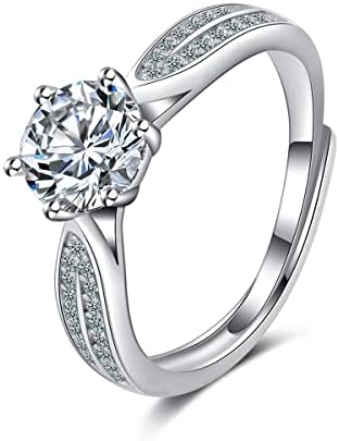 Anello Fedina Argento 925 Da Donna Ragazza Regolabile Con Pietra - Foto 5