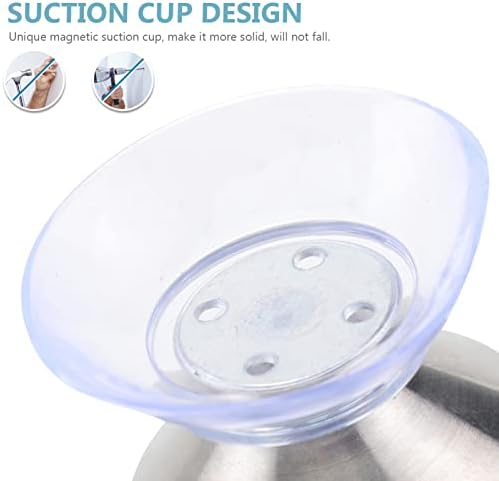 Housoutil 2PCS Magnetic Soap Holder for Shower Wall, Stainless Steel Wall Mounted Suction Soap Holder Hanging Soap Saver Soap Dish for Bathroom Shower Kitchen