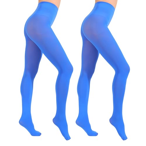 Image of Paralinda 2 Pairs Women's Solid Color Tights 80D, Soft Opaque Microfiber Tights