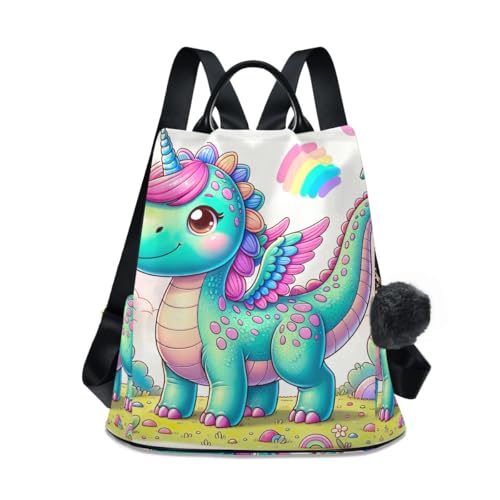 Sac de voyage antivol avec motif dinosaure licorne pour sécuriser vos affaires