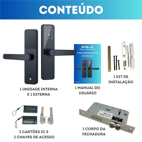 Fechadura de Segurança inteligente Biométrica Touch Wifi Digital