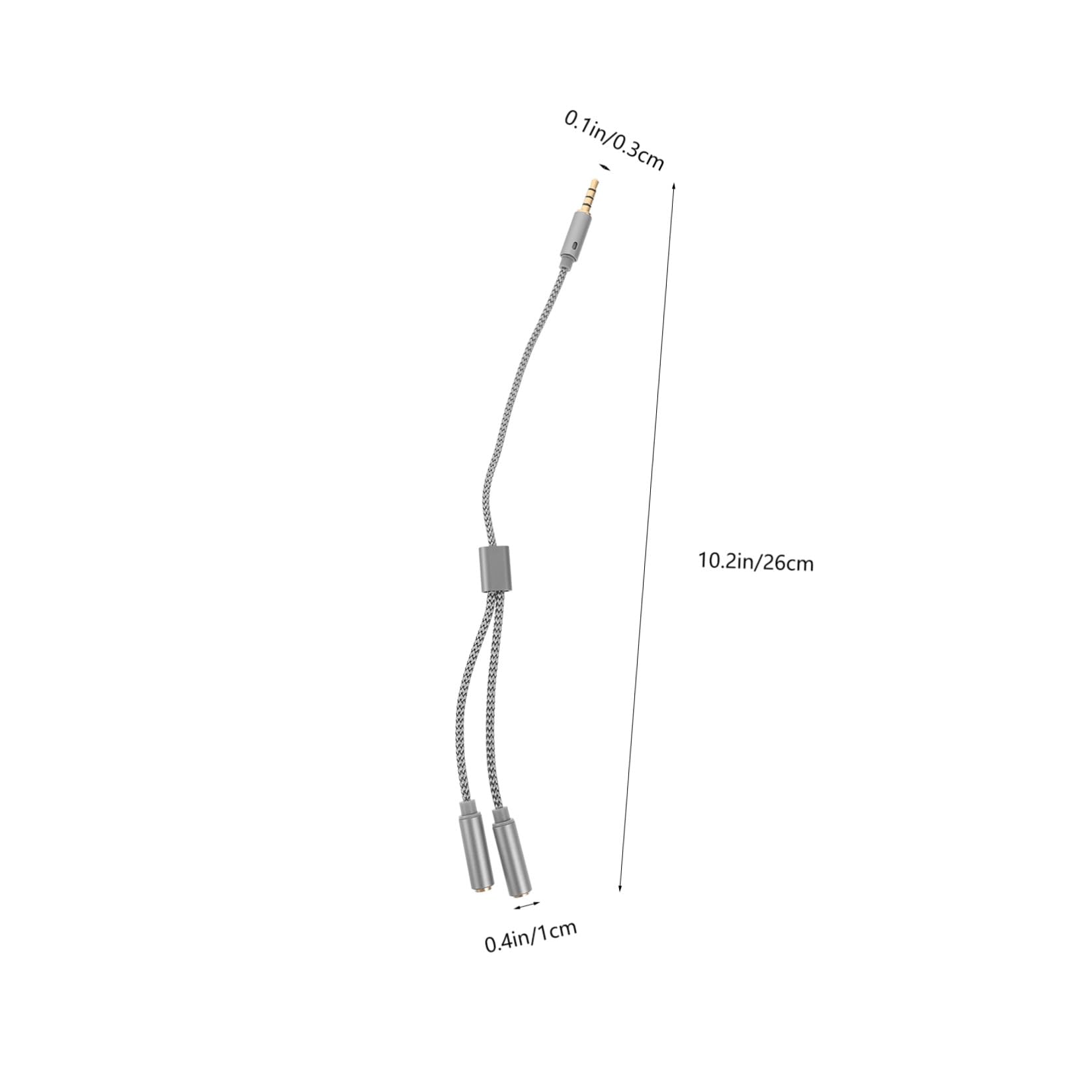 Tofficu Adaptador De Auriculares De Divisor De Audio para Móvil Y Cable De Extensión para Auriculares Y Micrófono 3 Piezas X 4