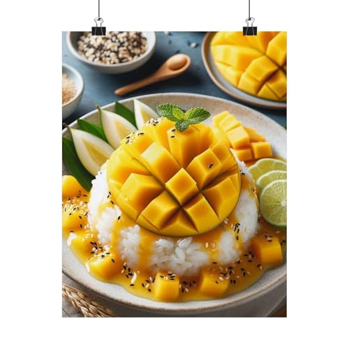 Sticky Rice with Mango Poster – Creamy Coconut Rice and