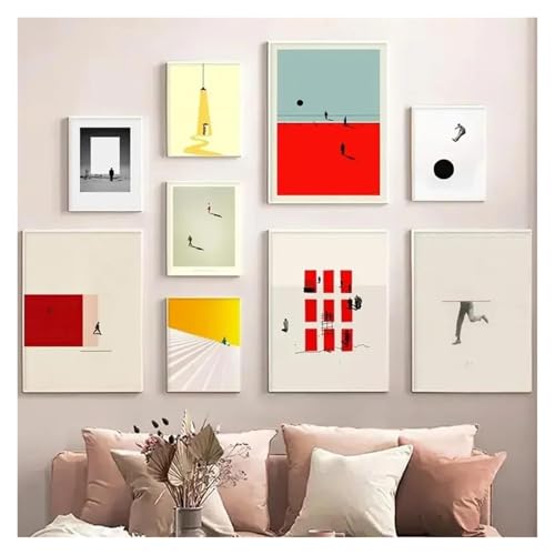 Art mural tableau déco salon affiche abstraite colorée 50x70 cm