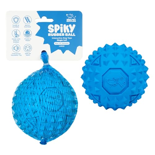 Image of Best Pet Supplies Squeaky Dog Toys with Soft Durable Fabric for Small, Medium and Large Pets Interactive Toy for Indoor Play, Supports Active Biting and Play - Blue (L:3.5 inch)