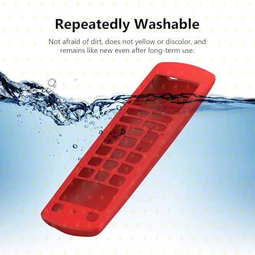 Image of RAYA Silicone Cover Compatible with Jio Tv Set Top Box Remote Protective Case with Lanyard [ Remote NOT Included ] (Red)