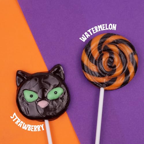 Halloween Lollipops, Candy Swirl & Cat Suckers, 24 Count | Individually Wrapped Cat And Candy Swirl Suckers, Great For Trick-Or-Treat, Party Favors, Candy Bowls - image 6
