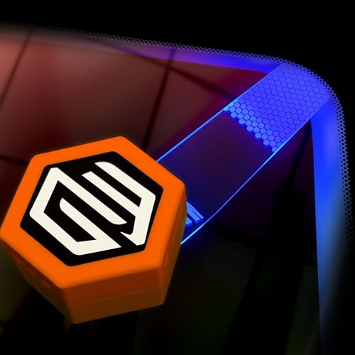 Magnetic LED Tinting Light with Interchangeable Reflector Heads & Anti-Scratch Scraper | Professional Automotive Window Film Installation Tool with Design (Orange)