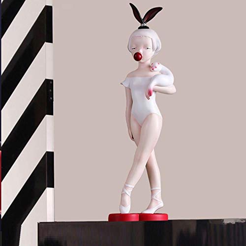 Sculpture résine ZXQUEGF 25cm statuette déco pour meuble vide et fade