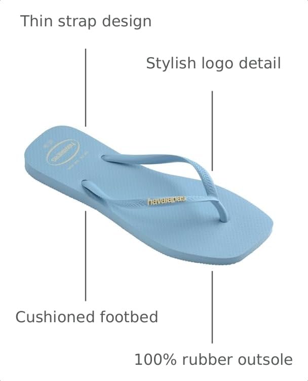 Image of Havaianas Women's Slim Square Logo Pop Up Flip Flops