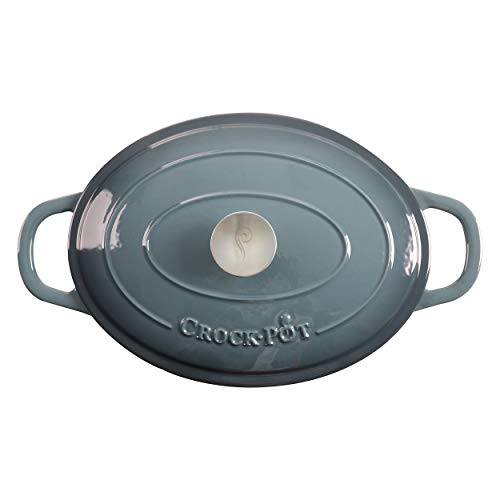 Crock-Pot Artisan Oval Enameled Cast Iron Dutch Oven, 7-Quart, Slate Gray #TOP1