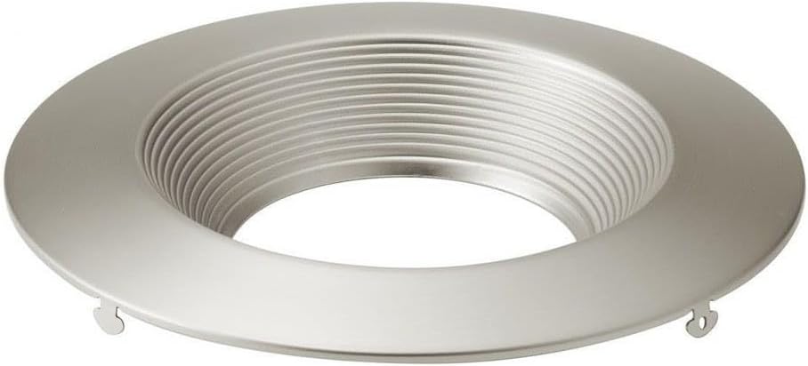 Kichler Direct-to-Ceiling Recessed Decorative Trim, Round Brushed Nickel, Use with DTC 6" Round Recessed Fixtures, (7.5" W, 1.25" H), DLTRC06RNI