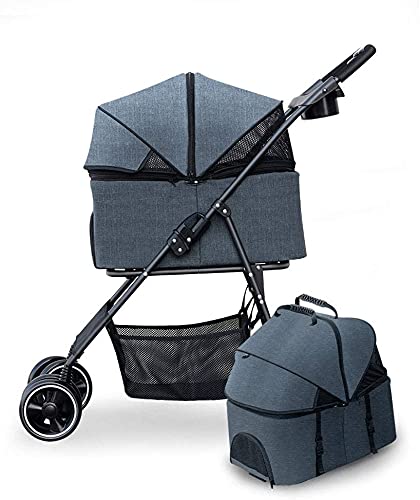 RsFiL Carrito para Perros Cochecito para Perros Cochecito para Perros 50kg con Portavasos Cochecito Separado para Perros Gatos y Más Mascotas Medianas Mejoradas