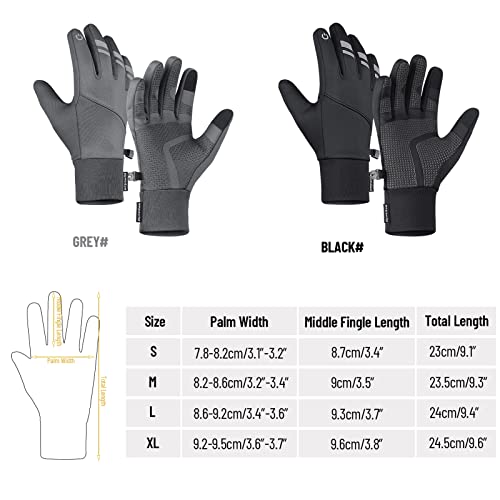 Cigooxm Luvas de inverno quente com tela sensível ao toque impermeáveis de ciclismo