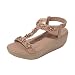 Schuhe Frauen Böhmen Crystal Wedges Sandalen Beach Flops Flip Casual (39,Kaffee)