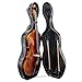 MI&VI CP-7006 Pure Poly Carbon Fiber Cello Case 4/4 Hard Shell 11lb (Full Size) with Wheels | Carry Straps | Rigid Protection | Tough Shell (Black)