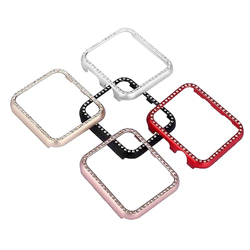 FONDOTIN Aluminum Alloy Sparkling Rhinestone Smartwatch Case Cover Protective Bumper