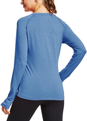 Willit Camiseta feminina com proteção solar FPS 50+, manga comprida, FPS UV, Rash Guard, natação, ca