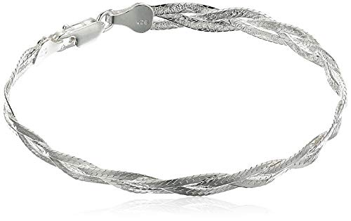 Amazon Collection 6Mm Sterling Silver 7.25" Braided Patterned Bracelet #TOP10