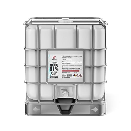 Isopropyl Alcohol 91% USP Grade - 275 Gallon IBC Tote - Rubbing Alcohol 90 Percent - Made in America - Alliance Chemical