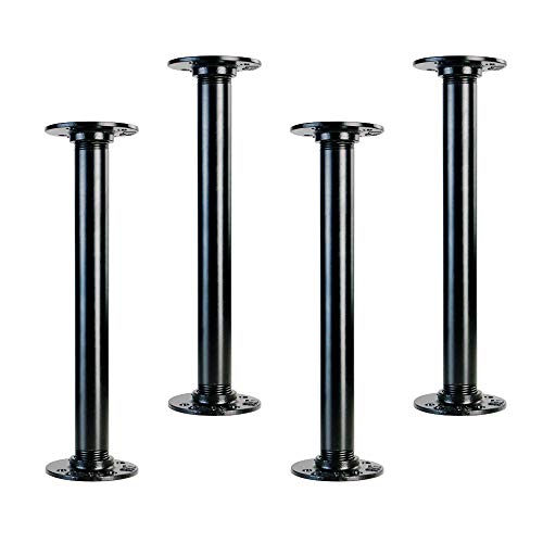 GeilSpace 12" Industrial Pipe Table Legs, Metal Pipes and Flanges