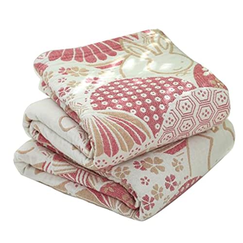DieffematicMT Mantas para Sofa Manta de Tiro de algodón Suave Manta de Gasa Tejida de Punto de 4 Capas Ligera Transpirable (Size : 200x230cm)