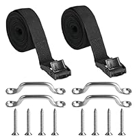 2 Stück 305,7 cm Batteriekasten-Gurt-Set, Edelstahl-Halterung und Schrauben für Boot, Auto