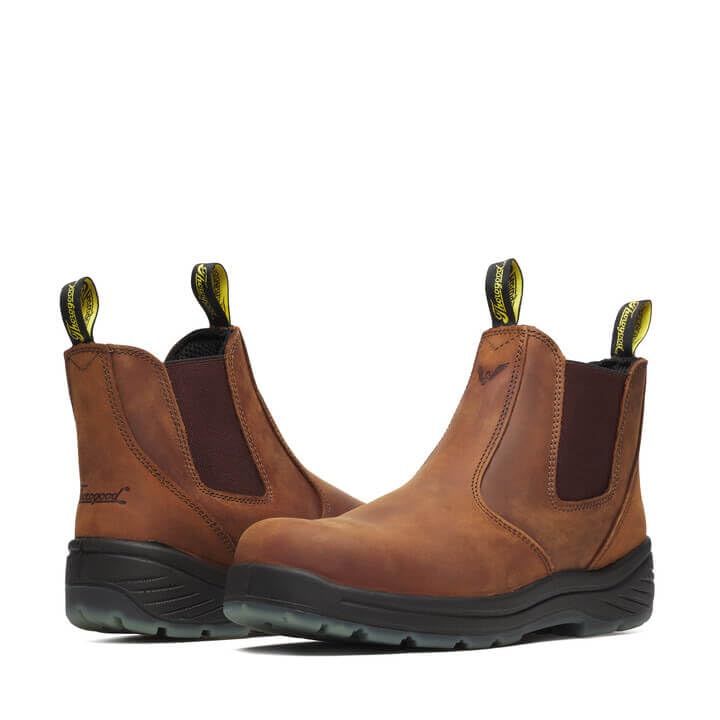 Thorogood Thoro-Flex 6” Slip On Composite Toe Work Boots for Men - Premium Leather with Slip-Resistant Outsole and Scuff-Free Translucent Bottom; EH Rated3