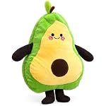 EITHEO Avocado Plush Soft Toy Pillow 25 cm – Cute Kawaii Stuffed Fruit Cushion, Soft Cuddly Huggable Plushie, Decorative Gift for Kids, Girls & Boys, Room Decor
