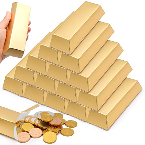 20pcs Caja De Caramelos De Barras De Oro,Caja De Regalo Para Caramelos,Regalo De Fiesta, Adecuado Para Fiestas TemáTicas De Piratas, Navidad, Decoraciones De Fiesta De CumpleañOs, Cajas De Regalo Cover