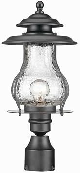 Acclaim 8207BK Blue Ridge Collection 1-Light Post Mount Outdoor Light Fixture, Matte Black
