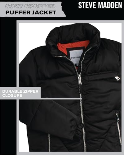 Steve Madden Women's Cropped Puffer Jacket - Quilted Winter Coat with Packable Hood - Cozy Outerwear Jacket for Women (S-XL)4