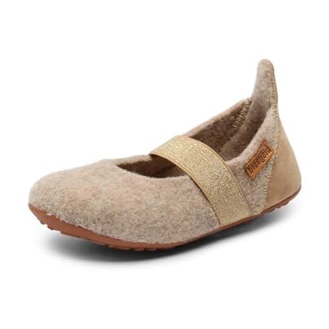 Bisgaard Girl's Ballet Wool Slippers, Nougat Cover