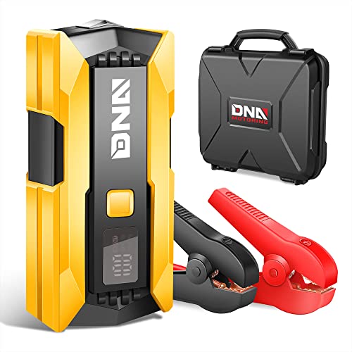 DNA Motoring 12V 2000A Peak Multi-Function Portable Car Battery Jump Starter for Up to 8.0L Gas / 6.3L Diesel Engine, with Carry Case, Golden/Black,TOOLS-00276
