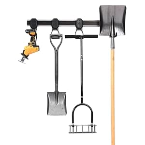 DEERFAMY 4 Pack Garage Storage Organization, Heavy Duty Wall Mount Garage Tool Organizer Support 66lbs, For Organizer Garden Yard Tool, Bikes