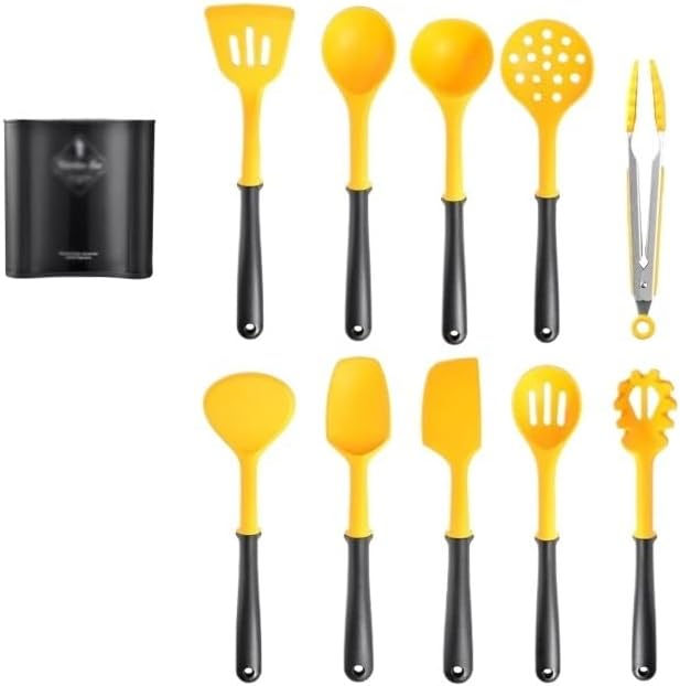 PP Handle with Support Stand Kitchen Cooking Spatula Pot Soup Spoon Tool Set