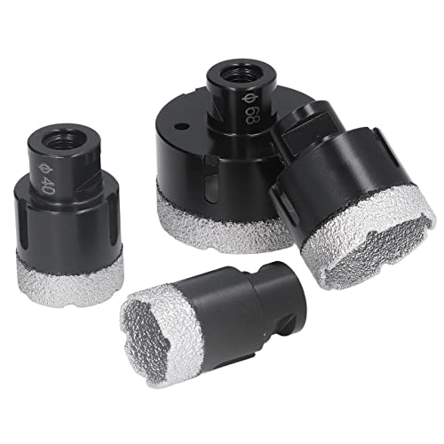 6 piezas de brocas diamantadas para perforar mármol, vidrio, azulejos y granito, rosca M14, recubrimiento diamantado, color negro miniatura 6
