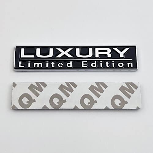 Image of 2X Luxury Limited Edition Emblem 3D Auto Racing Sport Badge Rear Trunk Sticker Side Fender Decal Nameplate (Chrome Black)