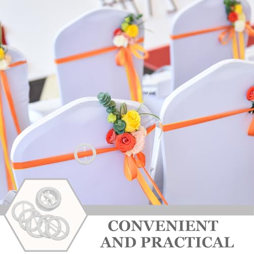 Boucles de chaise rondes argentées pour décorer facilement 100 chaises