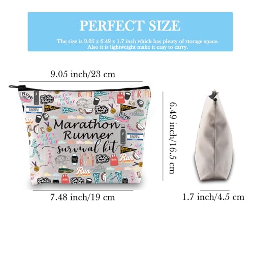 JTOUK Running Runner Gift Marathoner Gift Marathon Runner Zipper Pouch Marathon Runner Survival Kit Makeup Bag (Marathon Runner Bag EU) - Image 2