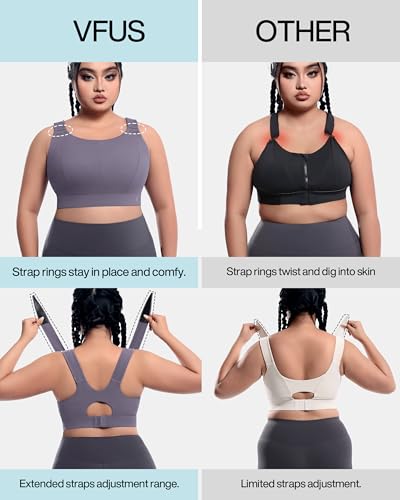 Adjustable High Impact Sports Bras Molded Cup Plus Size Bra for Large Bust Women Running Workout Gym Fitness4