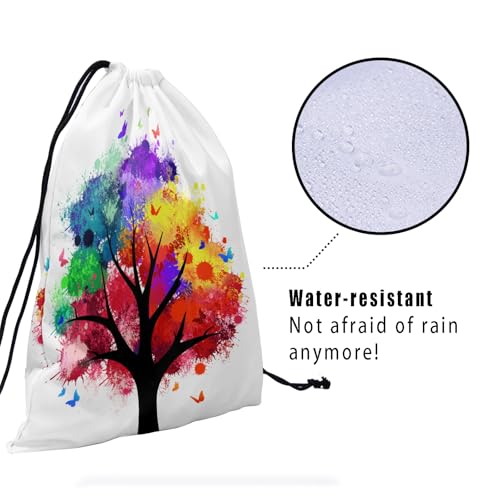 Image of Nerxy Art Grip Bag - Colorful Tree Gymnastics Grip Bag Gymnasts Gym Bag Artist Drawstring Gift Bag Gym Storage Pouch for Sports Party Favors