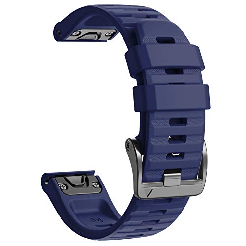 NotoCity Bracelet pour Garmin Fenix 7/6/5/6 Pro/7 Pro/5 Plus, Quickfit 22mm Bracelet pour Garmin Forerunner 935/945/955/965, Epix Gen 2, Instinct/Instinct2, Quatix 7/6/7 Pro, Approach S60(Bleu foncé)