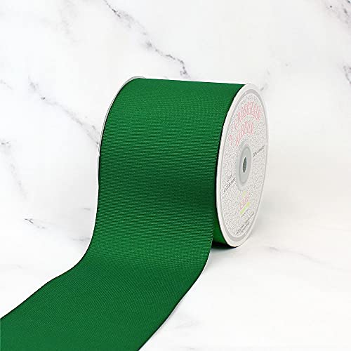 Creative Ideas, 3" Inch Solid Grosgrain Ribbon, 25 Yards, Emerald Green, 25 Yd #TOP18