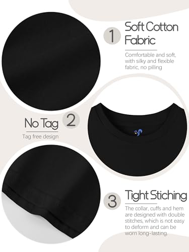 3 Pack Toddler Girls Shirts Kids Short Sleeve Shirts Toddler Girls Tops Tees Tshirts Summer T-Shirt Cotton3