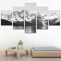 SIGNWIN 5 Panel Canvas Wall Art High Contrast Scenery for Home Decorations Ready to Hang - 60
