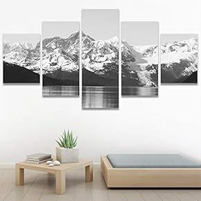 SIGNWIN 5 Panel Canvas Wall Art High Contrast...