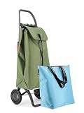 Combo Carro Rolser I-MAX MF 2 Ruedas Plegable Kaki + Bolsa Extra