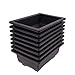 MUZHI 8PCS-Pack Large RetroStyle Plastic Garden Bonsai Tree Pots for Balcony Decorative Antique Set Flower Containers Starter Training Pots Basin Maceta …